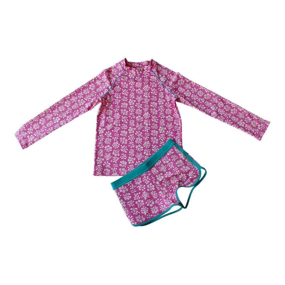 Mini Boden Strawberry Pink Surf  Swim Short Set Size 9/10